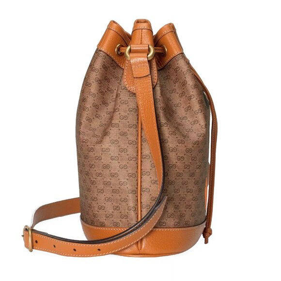 SOLD! NEW GUCCI x Disney GG Supreme Canvas Mickey Mouse Leather Drawstring Bag - Picture 5 of 16